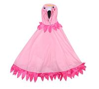 WEKAMOS Cape Flamant Rose à Capuche pour Adultes et Garçon et Filles Costume de Déguisement Amusant pour Halloween et Noël Cape de Cosplay Imprimé Flamant Accessoire pour Fêtes et