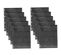 WEKAMOS Classeur de Timbres Postal 10 Feuilles Pvc Noir Double Face Léger et Pratique pour Organiser Collection et Garder Cartes Postales Rangées