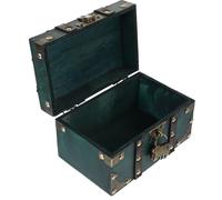 WEKAMOS Coffre au Trésor en Bois Vintage Serrure, Boîte à Bijoux Rétro pour Rangement de Souvenirs et Documents, Adaptée aux Cérémonies et Présents Personnalisés