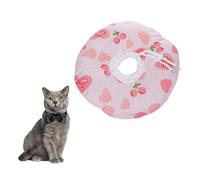 WEKAMOS Collerette Elizabethan Anti-égratignure pour Chat et Chien Protection Cicatrisation Forme de Cœur Rose S Confortable