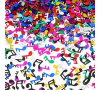 WEKAMOS Confettis en Papier de Notes de Musique 15G - 8 Sachets Colorés et Noirs Mélangés - Décoration de Table et Fête Musicale - Accessoires Décoratifs pour Anniversaire et Événement