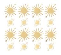 WEKAMOS Connecteurs de Bracelet en Laiton, Pendentifs Tournesol Grands et Petits, 100 Pièces pour Fabrication Bijoux Diy, Liens Boucles D’oreilles et Colliers, Accessoires Loisirs