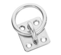 WEKAMOS Crochet de Plafond Acier Inoxydable Plaque à Œil Carrée avec Anneau Rond Fixation Robuste pour Balançoire Hamac et Suspension Polyvalente