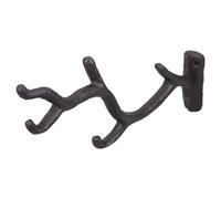 WEKAMOS Crochet Mural en Fonte Robuste de Branche D’arbre, Dimensions 30 X 12 X 3 Cm, Crochets Décoratifs en Métal pour Clés, Manteaux et Paquet, Adapté Intérieur et Extérieur, Rangement