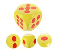 WEKAMOS Dés Géants Mousse Jaune de Fête Surdimensionné pour Jeux Scolaires Activités Ludiques et Entre