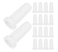 WEKAMOS Douille pour roulettes de Chaise Bébé, Manchon de Roulette en Plastique Blanc, Lot 50 Pièces, Protection Sols et Meubles, Remplacement Solide pour Lits de Nourrissons et Berceaux,