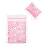 WEKAMOS Ensemble de Literie Miniature pour Maison de Poupée Drap-Housse et Oreiller en Tissu Souple Taille Compacte Accessoires Décoratifs pour Mini Lits Fournitures pour Chambre de