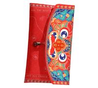 WEKAMOS Enveloppe Rouge Chinoise Pliable Tissu pour An Paquet Traditionnel Printemps avec Motifs Bénédictions pour Offrir et Festifs