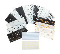 WEKAMOS Enveloppes Budget PVC Géométriques Enveloppes Fiches Suivi avec Autocollants pour Gestion Budget Maison Bureau