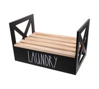 WEKAMOS Étagère en Bois Noire pour Lessive Liquide Structure Inversée, Distributeur sans Résidu, pour Organisation Buanderie