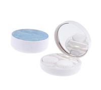 WEKAMOS Étui à Lentilles Bleu Motif Pierre Support Portable pour Lentilles pour Maison Voyages