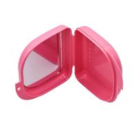 WEKAMOS Étui à Prothèses Dentaires Orthodontiques avec Miroir Plastique Résistant Petite Taille Portable Boîte de Rangement Ventilée pour Voyages et Usage Quotidien Couleur