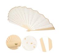 WEKAMOS Éventail Pliant à Main pour Peinture DIY Ventilateur Décoratif pour Garçon Fille Créativité et Imagination Facile à Transporter Décoloration et Casse