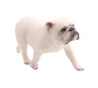 WEKAMOS Figurine Chien Décorative Réaliste PVC Modèle Solide Simulation Bulldog Ornement pour Maison Bureau Voiture Décoration Détaillée et Texturée