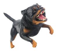 WEKAMOS Figurine de Chien Rottweiler Solide Modèle Réaliste pour Garçon Fille Décoration Intérieure et Extérieure Cognitif et Ornement de Jardin