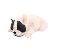 WEKAMOS Figurine Petit Chien Couché Solide en Résine, Modèle Animal Réaliste pour Garçon et Filles, Décoration de Bureau et Maison, Portable et Solide, Ornement Animaux Décoratifs