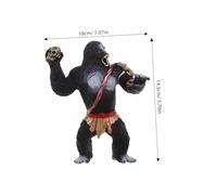 WEKAMOS Figurine Réaliste de Gorille Plastique Statue Animale Éducative pour Garçon Fille Modèle de Singe Naturel Miniature pour Collection et Décoration