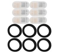 WEKAMOS Filtre de Rechange pour Fontaine à Eau Animaux 12 Pièces Compatible Chats et Chiens, Multicouche Abs et Tissu Non Tissé, Filtration pour Eau Fraîche Quotidienne, Usage Domestique