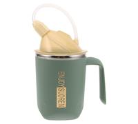 WEKAMOS Gobelet Dysphagie Acier Inoxydable avec Poignée Ergonomique et Régulateur de Débit pour Personnes Âgées Alitées Tasse pour Hydratation Sécurisée