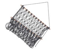 WEKAMOS Hamac Mural en Macramé Tissé Main 40x25 Cm en Coton Gris Corde Naturelle Multifonction pour Chambre D’garçon et Filles Filet de Rangement Décoratif à Suspendre Pompons