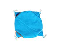 WEKAMOS Hamac Suspendu Double Couche pour Écureuil Et Sucre Glider Lit Douillet Peluche Bleue Modèle Confortable pour Animaux De Compagnie
