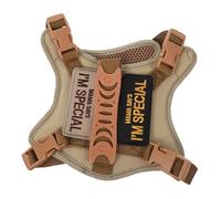 WEKAMOS Harnais Chat Tactique Ajustable Anti-Fuite avec Laisse Gilet Rembourré Confortable Couleur Sable Vestes de Promenade et Entraînement pour Chats et Petits Chiens