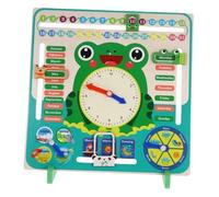 WEKAMOS Horloge Bois Éducative pour Garçon Fille Forme Animale Calendrier Pédagogique Interactif pour Apprentissage du Dates Éveil pour Maternelle et École Fournitures Enseignement