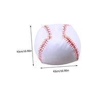 WEKAMOS Housse de Rangement Pouf Garçon Fille Style Baseball de Rangement Peluches avec Siège Souple Multifonction pour Chambre de Fille et Garçon