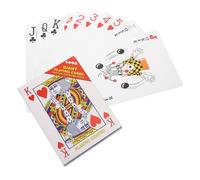 WEKAMOS Jeu de Cartes Géant Jumbo Grand Format pour Soirée et Famille Cartes de Poker Résistantes et Légères Surface Lisse sans Bavure pour Maison Camping et Fêtes