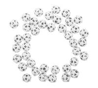 WEKAMOS Jeu de Dés Alphabet 20 Faces Blanc 40 Pièces en Acrylique Léger pour Garçon et Filles, pour L'éducation en veloppement du Vocabulaire