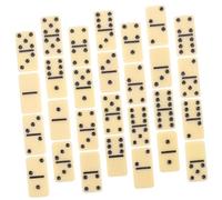 WEKAMOS Jeu de Dominos Classique avec Points Noirs Ensemble pour Réunions Familiales et Fêtes de Construction et Divertissement pour Adultes et Garçon Fille