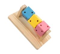 WEKAMOS Jouet à Mâcher en Bois Naturel Multifonction Cube pour Hamster Chinchilla Lapin Cage Accès Soins Dentaires Stimulant Petits Animaux