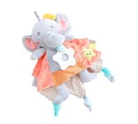 WEKAMOS Jouet Apaisant Bébé Serviette Confort Doux Tissu Ultra-mouche Serviette à Mâcher Éléphant Peluche Éducatif Naissance Présent -né