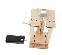 WEKAMOS Kit d'ascenseur à Monter Soi-même en Bois pour Garçon Et Filles, Modèle Éducatif Stem à 3 Étages, Jouet Mécanique Interactif, Apprentissage Scientifique Et Construction DIY