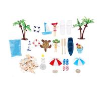 WEKAMOS Kit de Décoration Miniature de Plage Ornement Écologique pour Micro Paysage Accessoire Décoratif pour Bureau et Jardin