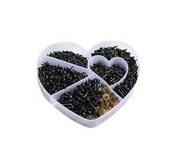 WEKAMOS Kit de Yeux et Nez pour Poupées DIY Accessoires Animaux Amigurumi Montage Facile avec Design à Tige Noir pour et Jouets Fait Main