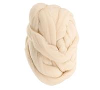 WEKAMOS Laine à Feutrer Épaisse pour Aiguille Laine Cardée Douce et Résistante Fil Multi-usages pour Débutants et Couleur Naturelle pour DIY et Tissage Artistique