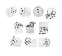 WEKAMOS Lot de 10 Blocs-notes Adhésifs de Notes de Musique, Thème Musical Créatif, Papier Autocollant pour Bureau et École, pour Enseignants et Organisation des Tâches