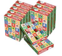 WEKAMOS Lot de 10 Boîtes Calendrier de L'avent 24 Cases à Remplir en Papier Robuste, Boîtes Surprises pour Friandises et Présents de Noël, Décoration Festive pour Fêtes de Fin D'année