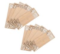 WEKAMOS Lot de 10 Marque-pages en Bambou Vierges Soi-même, Design Ajouré Inspiré Nature, Légers et Résistants, pour Loisirs Créatifs, Lecture et Fournitures Scolaires