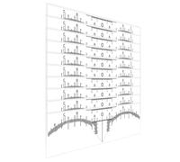 WEKAMOS Lot de 10 Règles à Sourcils Autocollantes Blanches Outil de Mesure Précis pour Maquillage Professionnel et Microblading Accessoires de Cartographie des Sourcils Tracé Symétrique