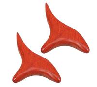 WEKAMOS Lot de 2 Bâtons de Massage en Bois Rouge Clair Masseur Corporel pour Points D’Acupuncture et Trigger Léger et Portable pour Relaxation Musculaire et Soins Peau