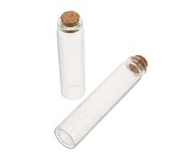 WEKAMOS Lot de 2 Bocaux en Verre avec Bouchons en Bois Grand et Petit Récipient Commémoratif pour Souvenirs de Chats, Rangement des Poils et Moustaches, Urne pour Animaux de