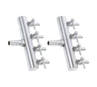 WEKAMOS Lot de 2 Distributeurs de Collecteur d'air en Acier Inoxydable 8 Voies 4 Mm, Vanne de Débit Réglable pour Pompe à Air D'aquarium, Répartiteur Multiport pour Système