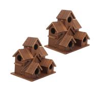 WEKAMOS Lot De 2 Nichoirs À Oiseaux en pour L'Extérieur Nichoirs À Oiseaux Suspendus Extérieur Chalet