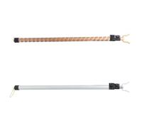 WEKAMOS Lot de 2 Tringles à Linge Télescopiques en Alliage d'Aluminium 2 Tailles Légères et Rétractables Poteaux pour Fourche à Linge Adaptées pour Balcon et Placard Usage Domestique