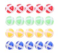 WEKAMOS Lot de 20 Balles Collantes de Jeu pour Garçon et Filles, Accessoires de Fléchettes Boules à Scratch en Nylon, Multicolores pour Jeux en Extérieur et Activités Ludiques