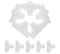 WEKAMOS Lot de 20 Connecteurs pour Étagère à Chaussures en Plastique Robuste, Joint en Croix 4 Voies 16 Mm, Pièces pour Rangement de Placard, Support pour Tringle de Penderie,