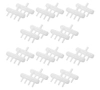 WEKAMOS Lot de 20 Répartiteurs de Pompe à Air pour Aquarium 4 Ports 8 Mm vers 4 Mm en Plastique Blanc Vanne à Levier pour Contrôle Précis du Flux d'air, Distribution D'oxygène