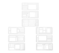 WEKAMOS Lot De 3 Pochoirs Réutilisables En Plastique Pour Journal Intime Idéal Pour La Planification De Carnets De Journaux De Dessins